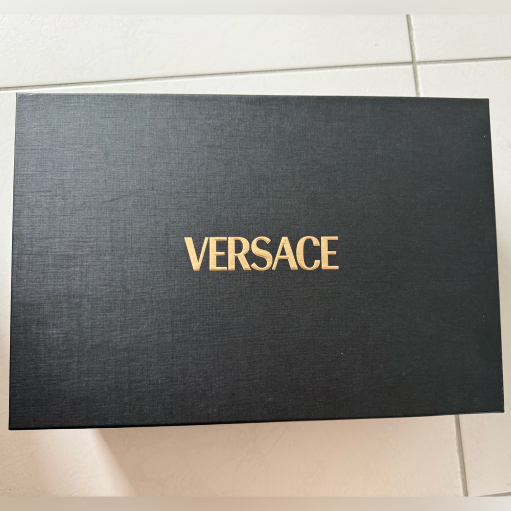 Versace Black Shoe Box with Gold Logo
